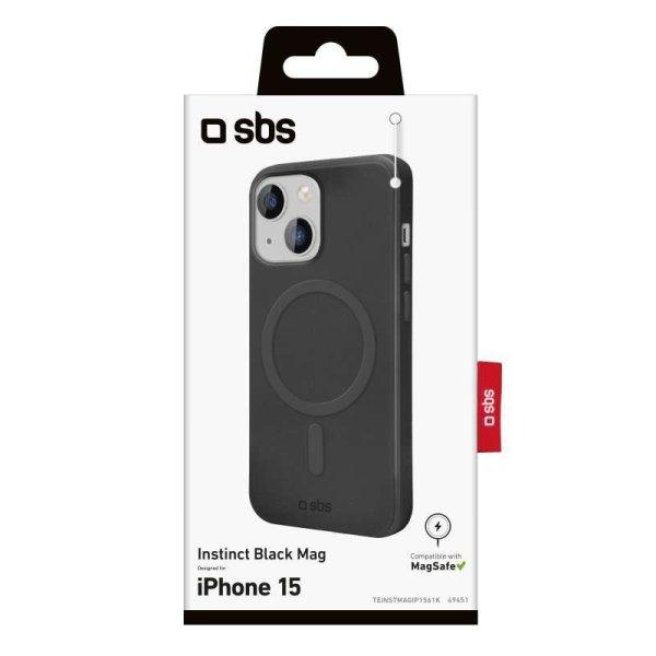 SBS Instinct Apple iPhone 15 Magsafe Tok - Fekete