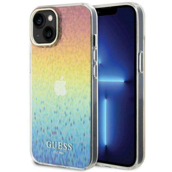 Guess IML Faceted Mirror Disco Iridescent tok iPhone 15-höz - többszínű