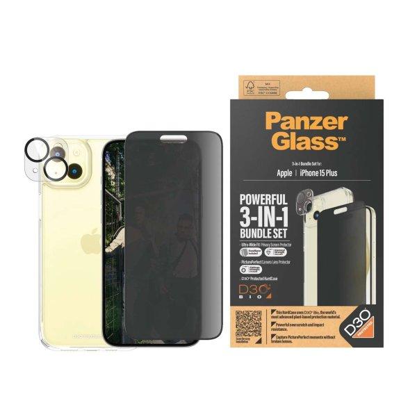 PanzerGlass iPhone 15 Plus kijelzővédő fólia + Hátlapvédő tok és kamera
védő