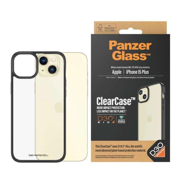 PanzerGlass D3O ClearCase Apple iPhone 15 Plus Tok - Átlátszó/Fekete