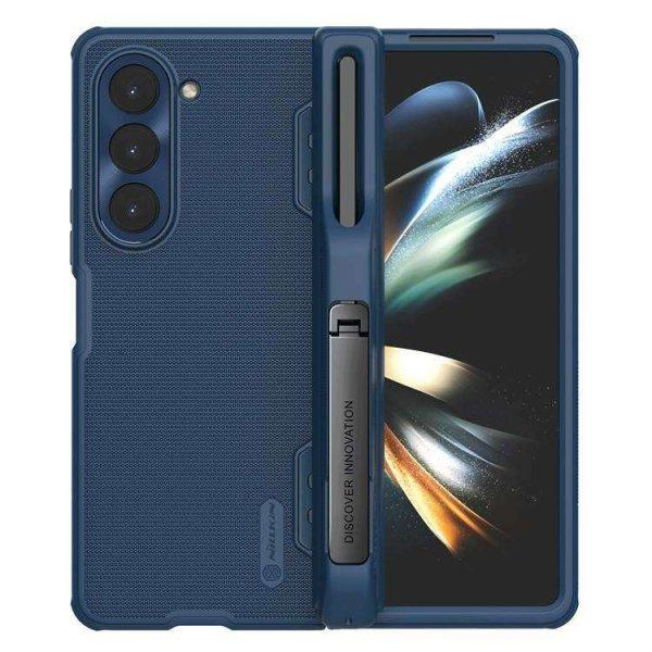 SAMSUNG Galaxy Z Fold5 (SM-F946), NILLKIN SUPER FROSTED FOLD mobiltok, Kék