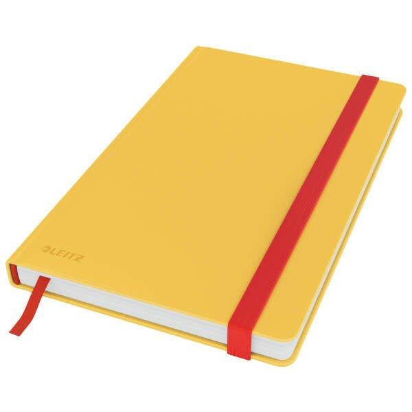Leitz COSY Soft touch jegyzetfüzet (A5), meleg sárga, kockás
