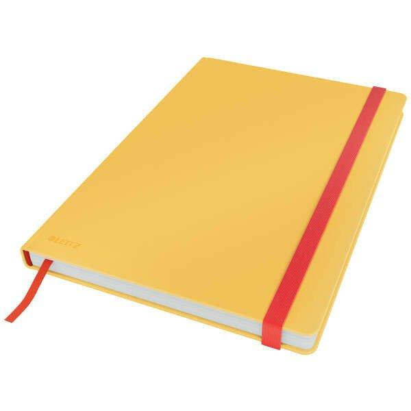 Leitz COSY Soft touch jegyzetfüzet (B5), meleg sárga, kockás