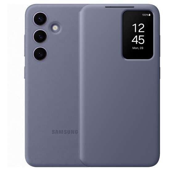 SAMSUNG tok álló (aktív FLIP, oldalra nyíló, átlátszó előlap) LILA
Samsung Galaxy S24 (SM-S921)