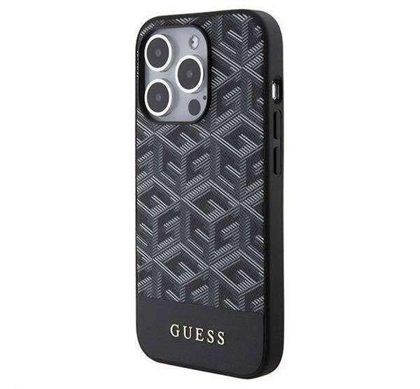 APPLE iPhone 15 Pro, GUESS 4G G CUBE műanyag mobiltok, Fekete