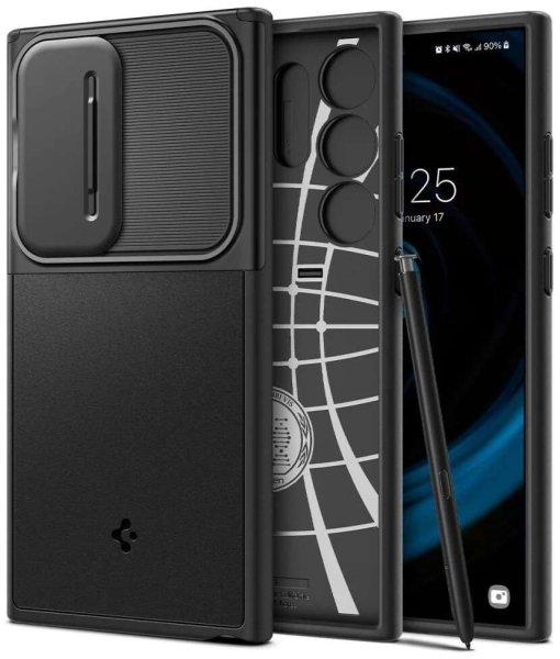 Spigen Optik Armor Samsung Galaxy S24 Ultra Tok - Fekete