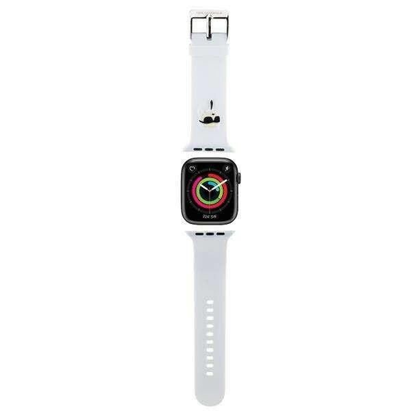 Karl Lagerfeld KLAWLSLKNH Apple Watch 4/5/6/7/SE/8/9/Ultra 44/45/49mm strap 3D
Rubber Karl Head white