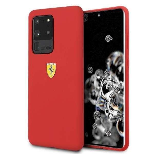 Ferrari SF Silicone védőtok Samsung Galaxy S20 Ultra készülékhez, Piros