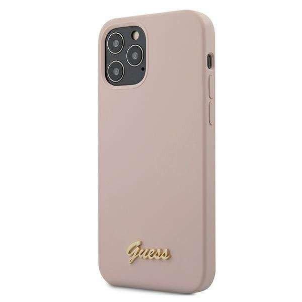 Guess iPhone 12 Pro Max Eredeti Prémium szilikon tok, Guhcp12llslmglp,
rózsaszín