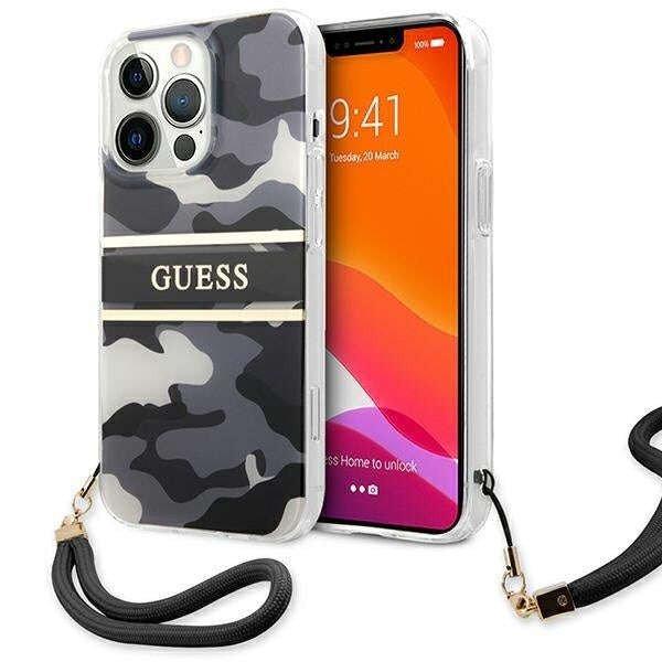 Apple iPhone 13 Pro Max - Guess Camo Strap Collection eredeti Guess telefontok,
Fekete