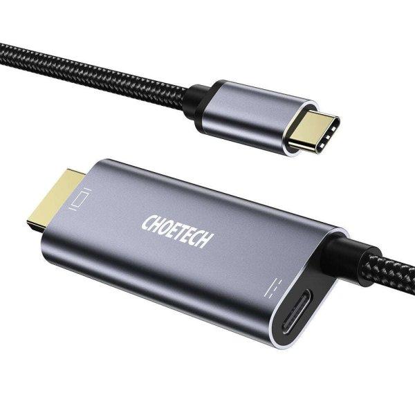USB-C kábel - HDMI Choetech XCH-M180, PD 60W 1,8 m, fekete