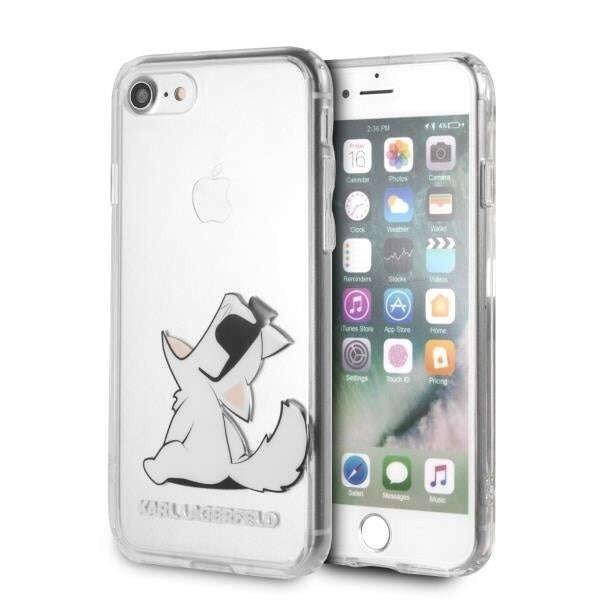 Karl Lagerfeld Choupette Fun védőtok iPhone 7/8/SE 2 telefonhoz, átlátszó