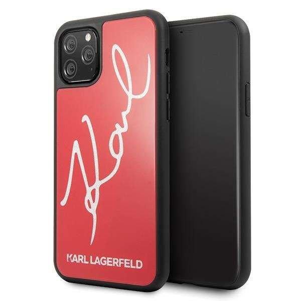 Karl Lagerfeld Signature Glitter védőtok Apple iPhone 11 Pro készülékhez,
piros