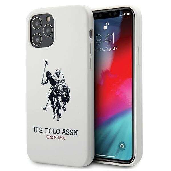 iPhone 12 Pro Max tok, US Polo Assn, USHCP12LSLHRWH, szilikongyűjtemény,
fehér