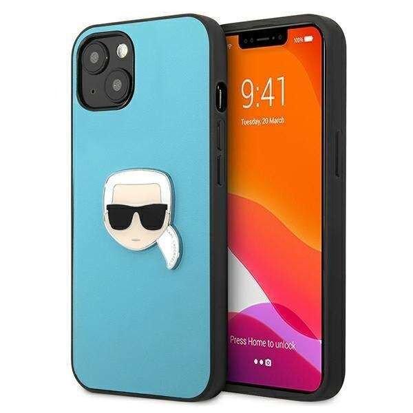 Karl Lagerfeld védőtok Apple iPhone 13 mini telefonhoz, Karl Head, kék
