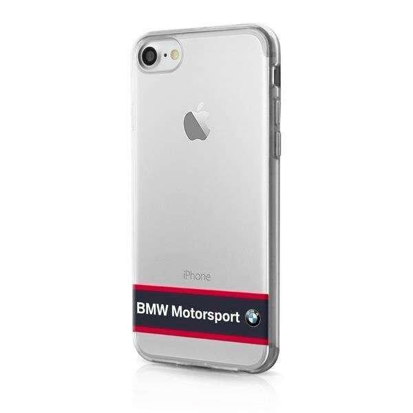 BMW védőtok Apple iPhone 7-hez, poliuretán, átlátszó/tengerkék