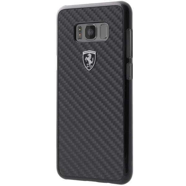 CG MOBILE Samsung Galaxy S8 Plus (SM-G955) Ferrari műanyag telefonvédő
(karbon minta), Fekete