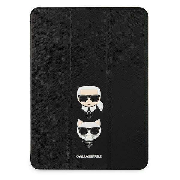 Karl Lagerfeld Saffiano Karl & Choupette iPad Pro 11 2021 Tablet tok, Fekete