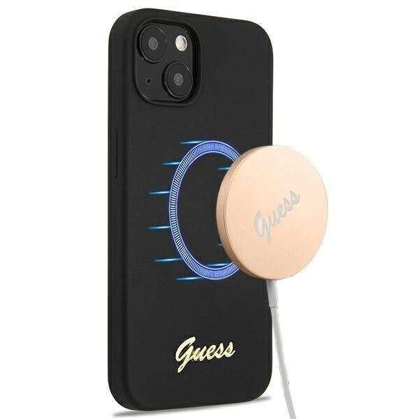 Apple iPhone 13 - Guess Silicone Script Gold Logo eredeti Guess telefontok,
Fekete