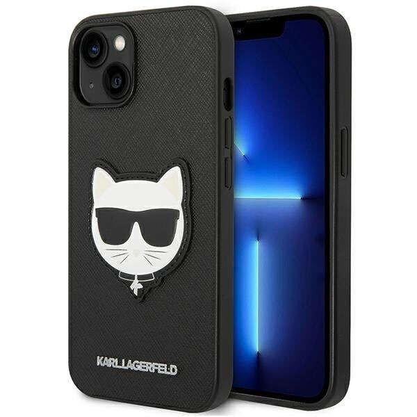 Karl Lagerfeld PU Saffiano Choupette Head védőtok iPhone 14 Plus
készülékhez, fekete