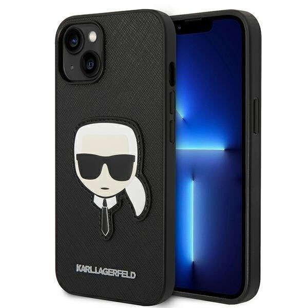 Karl Lagerfeld PU Saffiano Karl Head védőtok iPhone 14 Plus készülékhez,
fekete