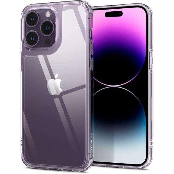 Apple iPhone 14 Pro Max Spigen quartz hybrid üveg és műanyag telefonvédő
(közepesen ütésálló, műanyag keret, kamera védelem) átlátszó,
ACS04830, gyártói csomagolás
