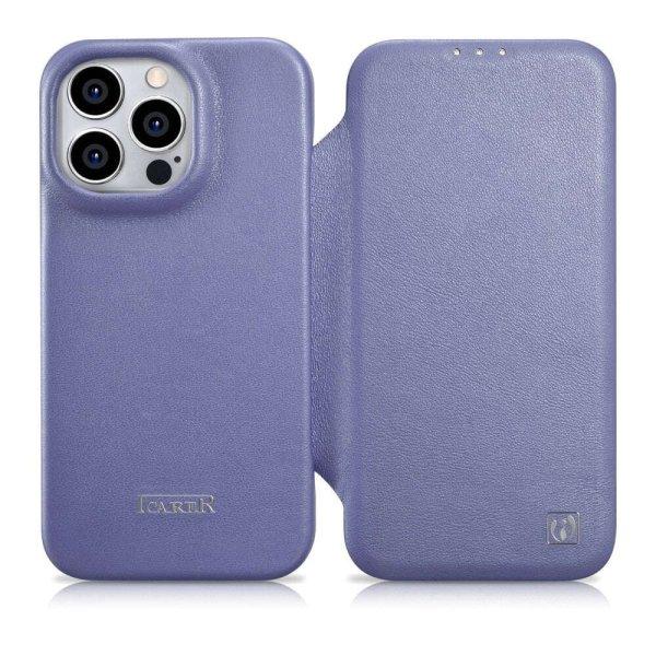 ICarer CE Premium Leather Folio MagSafe Apple iPhone 14 Pro light purple
telefontok