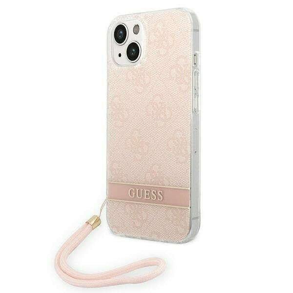 Guess GUOHCP14MH4STP Apple iPhone 14 Plus pink hardcase 4G Print Strap
telefontok