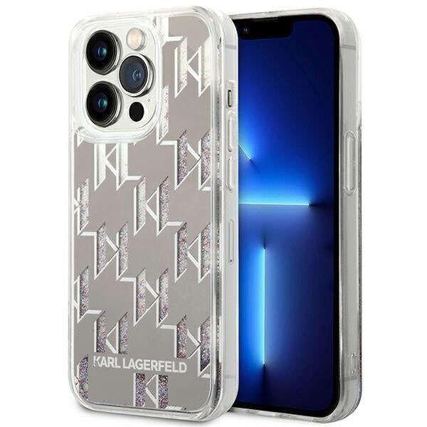 Karl Lagerfeld KLHCP14XLMNMS Apple iPhone 14 Pro Max hardcase silver Liquid
Glitter Monogram telefontok