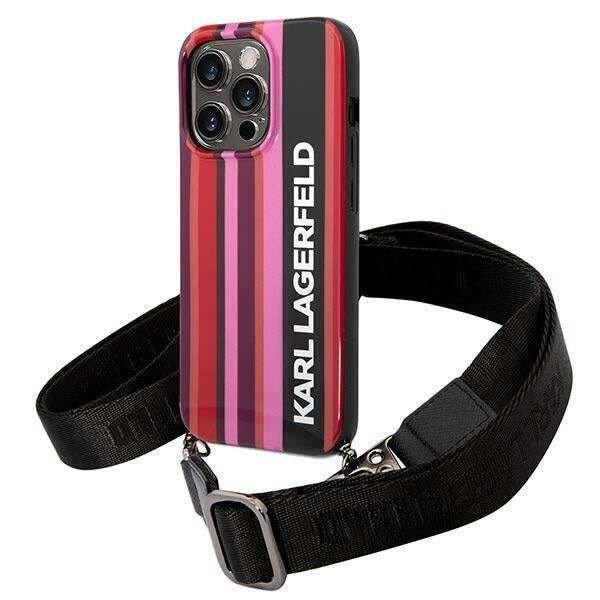 Apple iPhone 14 Pro Max Karl Lagerfeld Color Stripes Strap tok - KLHCP14XSTSTP,
Rózsaszín