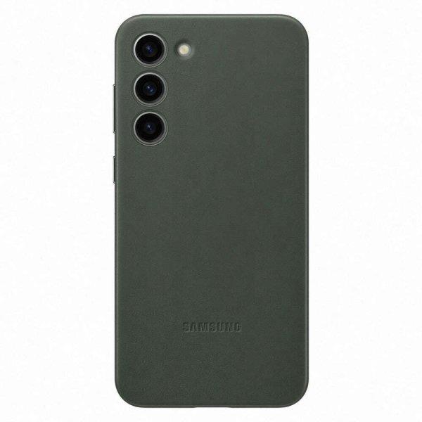 Samsung Leather Case védőtok, Galaxy S23 Plus, zöld
