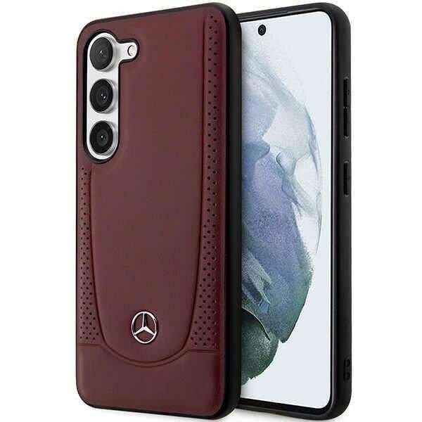 Mercedes Leather Urban Bengale védőtok Samsung Galaxy S23+ telefonhoz, piros