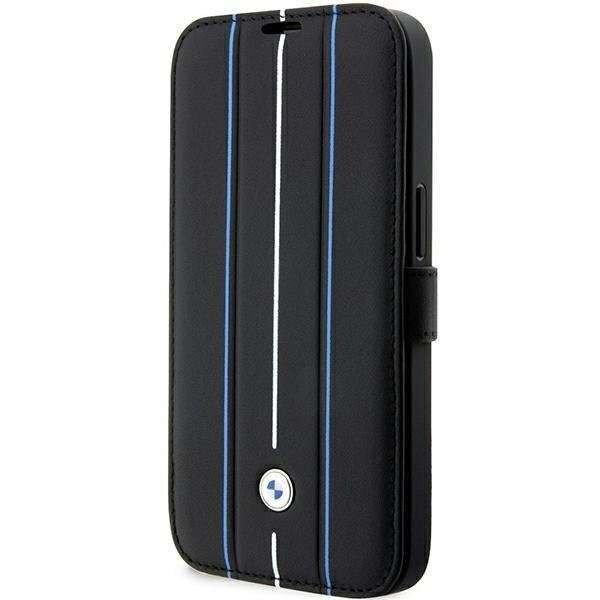 BMW telefontok BMBKP14L22RVSK kompatibilis Apple iPhone 14 Pro könyvtárhoz
fekete bőrbélyegző kék vonalak
