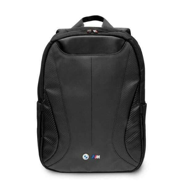 Laptop hátizsák, BMW, poliészter/nylon, 16 hüvelykes, fekete