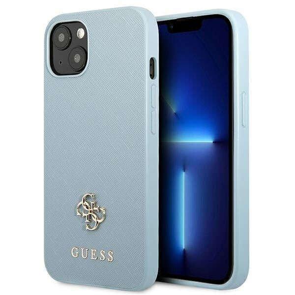 Guess GUHCP13SPS4MB Apple iPhone 13 mini kék hardcase Saffiano 4G Small Metal
Logo telefontok