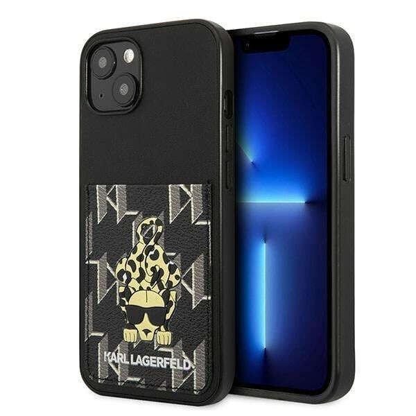 Karl Lagerfeld KLHCP13MCANCNK Apple iPhone 13 hardcase fekete Karlimals Cardslot
telefontok