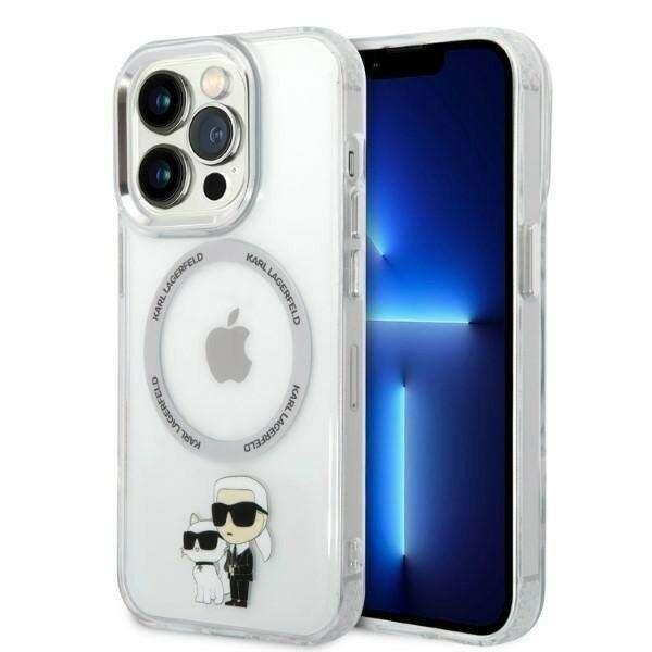 Karl Lagerfeld MagSafe IML Karl és Choupette NFT védőtok iPhone 14 Pro
készülékhez, átlátszó