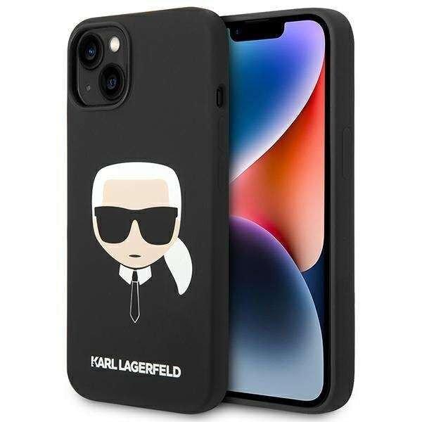 Védőtok Karl Lagerfeld folyékony szilikon Karl Head MagSafe kompatibilis
iPhone 14 Plus készülékkel, fekete