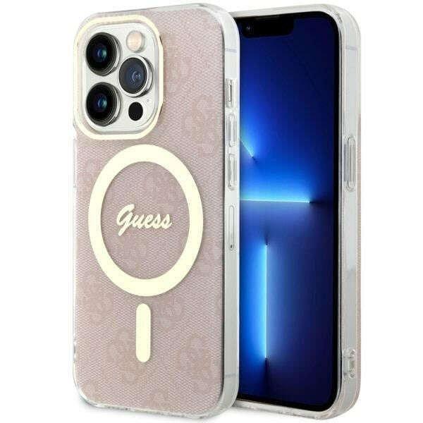 Guess tok iPhone 14 Pro 6,1 hüvelykes, rózsaszín, 4G MagSafe készülékhez
