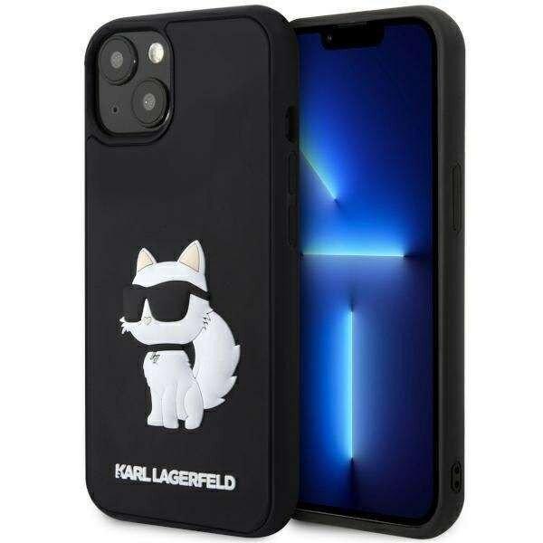 Apple iPhone 14 Karl Lagerfeld Rubber Choupette 3D tok - KLHCP14S3DRKHNK, Fekete