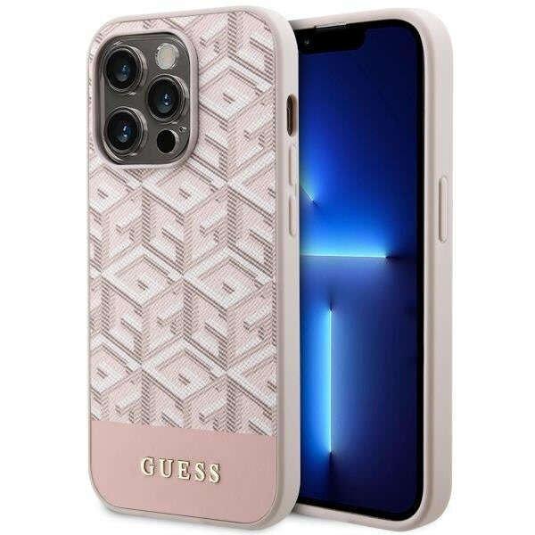 Guess PU G Cube MagSafe tok iPhone 14 Pro Max Pink készülékhez