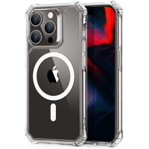 MagSafe védőtok iPhone 15 Pro Max-hoz, ESR, átlátszó/fehér
