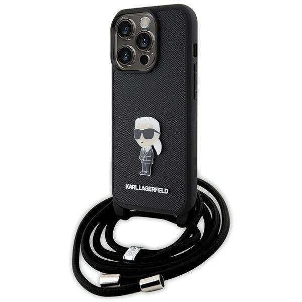 Karl Lagerfeld telefontok, polikarbonát, iPhone 15 Pro, 6,1