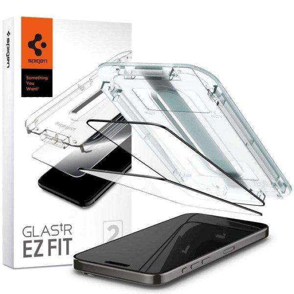 Spigen iPhone 15 Pro Glass tR EZ Fit FC Fekete (2 Pack), Mobiltelefon
Kiegészítő