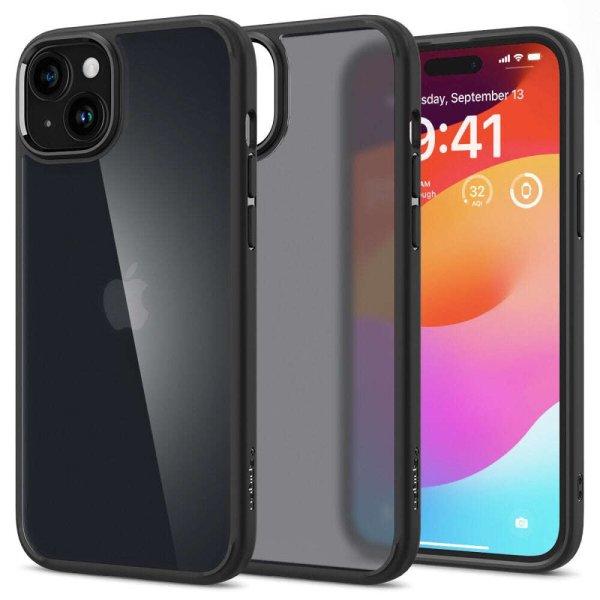 Spigen iPhone 15 Plus Case Ultra Hybrid Frost Fekete, Mobiltelefon Kiegészítő