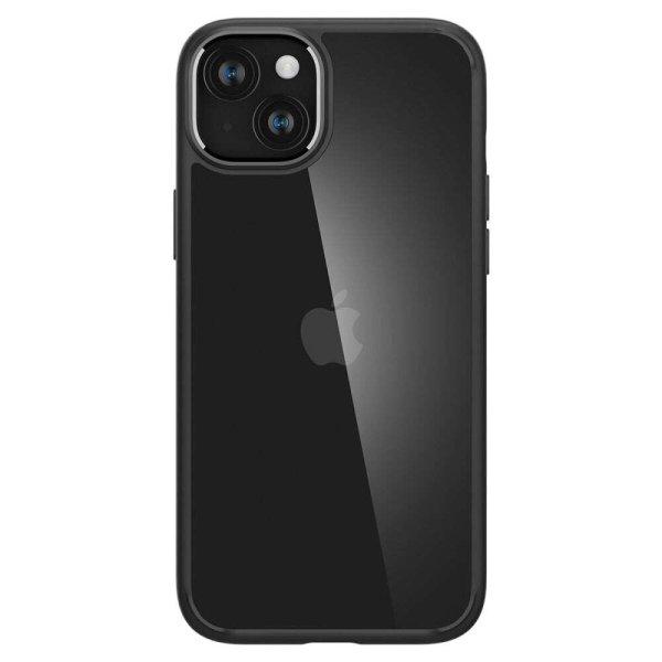 Spigen Crystal Hybrid tok kompatibilis az iPhone 15 matt fekete telefonnal