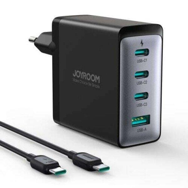 USB töltő, 3x Type-C, 100W + Type-C kábel, 1,2 m - JoyRoom (JR-TCG04) -
Fekete