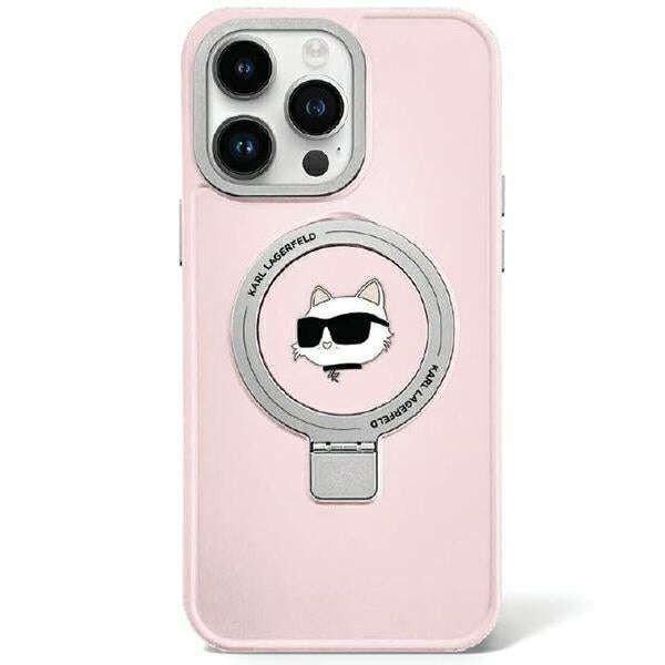 Védőtok iPhone 15 Pro, Karl Lagerfeld, TPU, rózsaszín