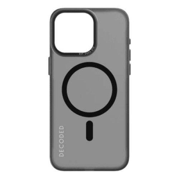 MagSafe tok kompatibilis iPhone 15 Pro Max készülékhez, dekódolt, szilikon,
szürke/fekete