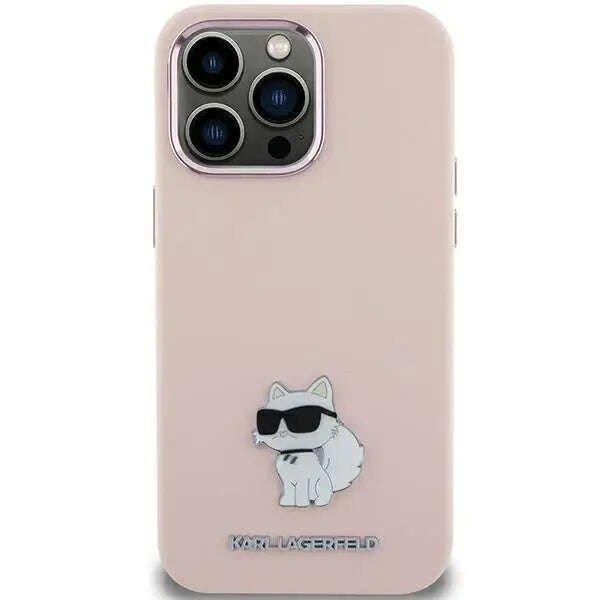 Védőburkolat, Karl Lagerfeld, Apple iPhone 15-tel kompatibilis, szilikon,
világos rózsaszín